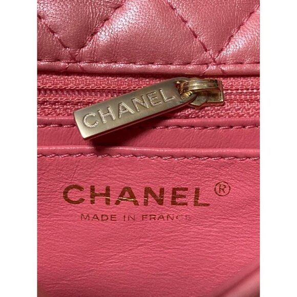 RARE Authentic CHANEL Lambskin Quilted Precious Jewel Mini Flap Bag Pink - Picture 14 of 16